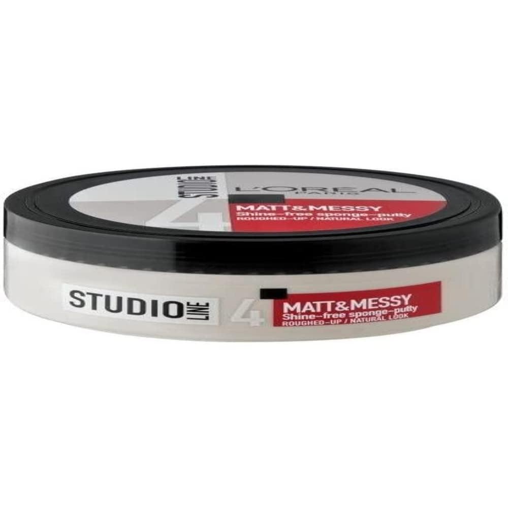 L'Oréal Paris Studio Line Matt & Messy Shine Free Hair Putty Cream for Men, Medium Hold Matte Finish Hair Styling Gel, Natural Textured Look, Non-Greasy Hair Styler, 150 ml Each (Pack of 2)-image-39