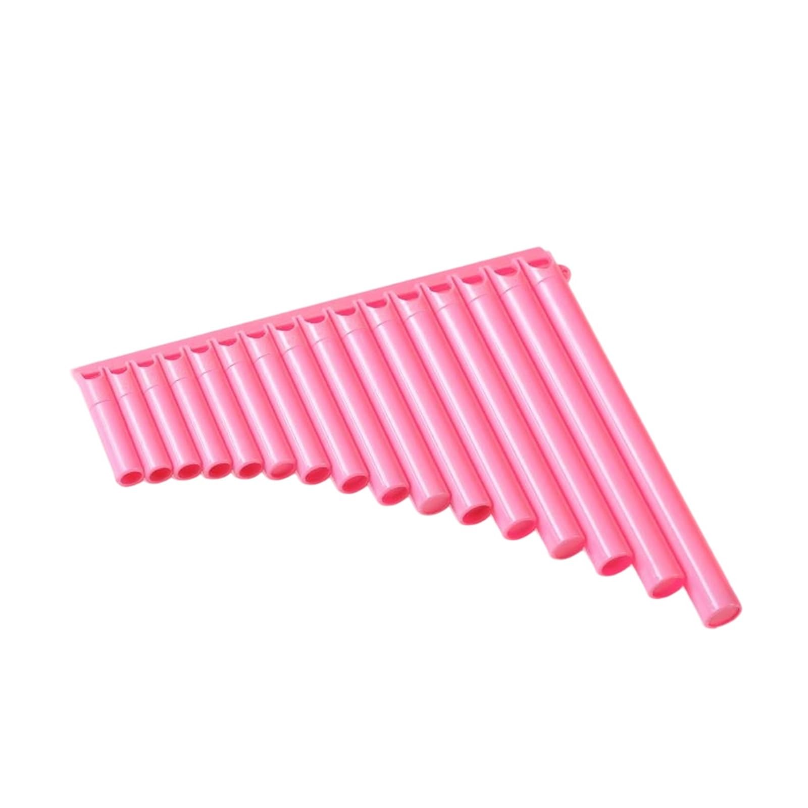 Fletnia Pana Łatwy Do Nauki Instrument Do Gry Na Fletni Pana 16 18 Piszczałek Dla Profesjonalistów Dla Początkujących I Dorosłych(16 pink)