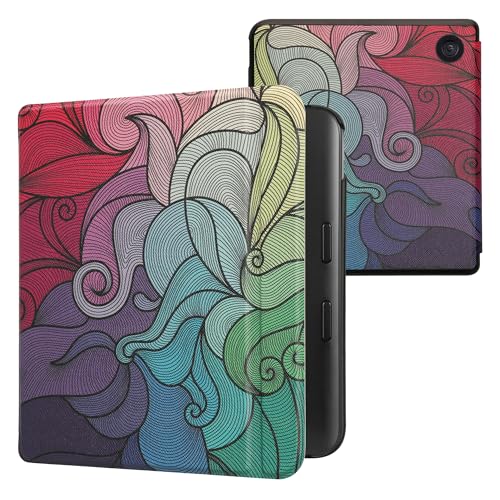 kwmobile Carcasa Compatible con Kobo Libra Colour Funda - Funda con Tapa y Cierre magnético de Cuero sintético - postmodernista