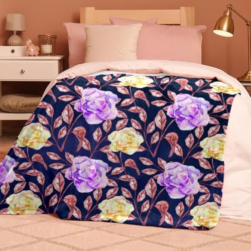 Couverture Polaire Fleurs Plaid de Qualité Supérieure pour Lit - 8
