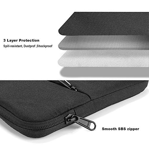 10.5-11 Inch Tablet Sleeve Bag, Polyester Pouch Cover Case For 11” New Ipad Pro 2018, 10.5” New Ipad Air 2019/ Ipad Pro, Microsoft Surface Go, Samsung Galaxy Tab, Fit For Smart Keyboard – Black #TOP3
