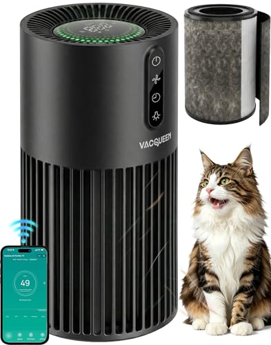 HEPA Air Purifiers for Home Pets, Smart WiFi Air Purifiers for Bedroom, Timer and Alexa Control, Cover 2200 Ft², PM2.5 Monitor, Sleep Mode, Washable Filter Air Cleaner for Pet Hair Odors Smoke Dust