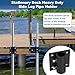 folosem Dock Brackets Hardware,Floating Dock Posts Hardware Holder Sleeve for Pipe Pole,Dock Stationary Galvanized Silver 5×5