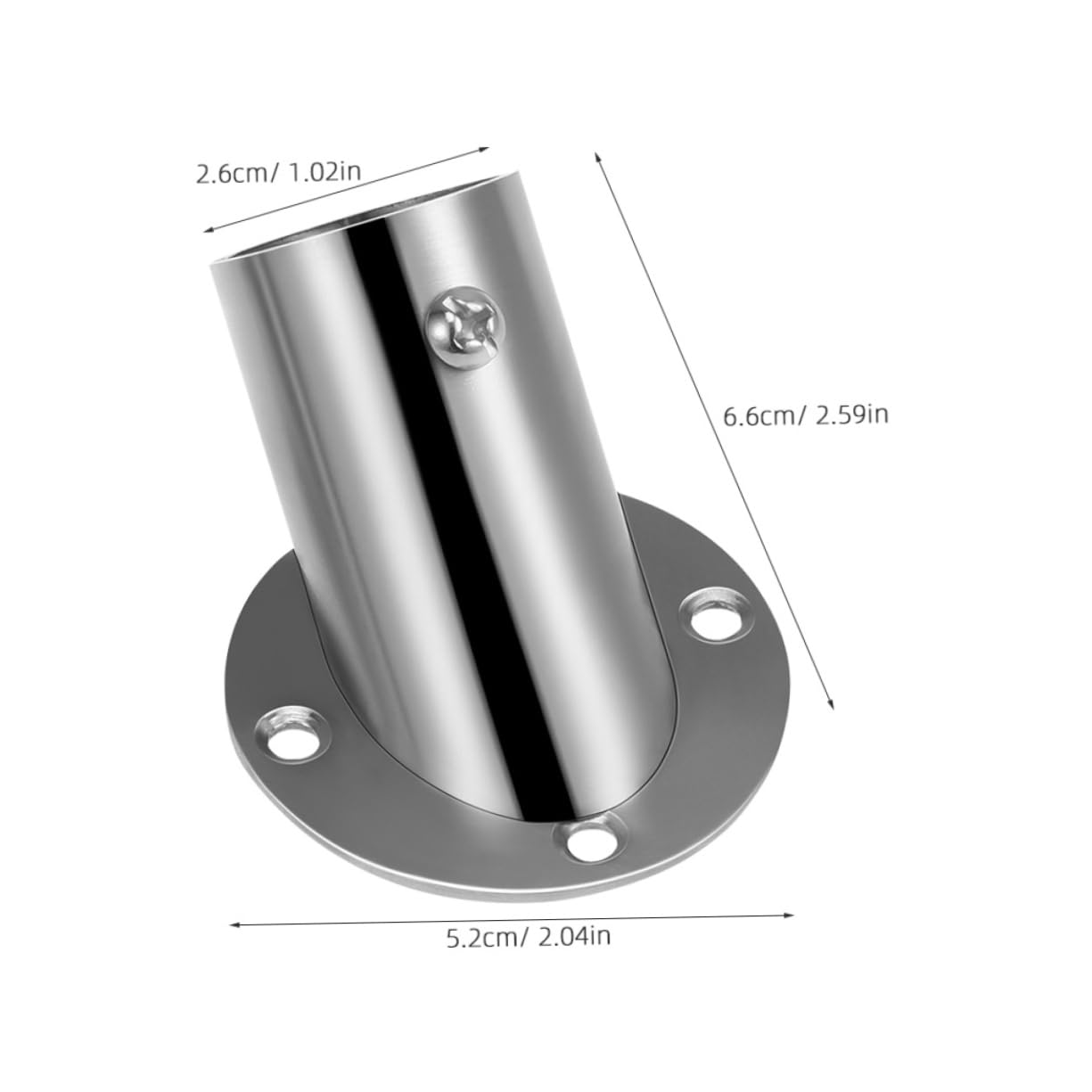 OFFSCH Shower Rod Holder Support Bracket Closet Rod End Flange Angled Design for Versatile Bathroom Use Compact Shape and Reliable