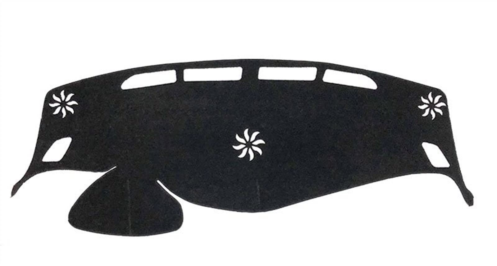 FUNFOB Almohadilla Parasol Alfombrilla Protectora para Salpicadero De Coche Alfombra LHD para Nissan para Murano Z52 2015 2016 2017 2018 2019 Cubierta Estera del Tablero (Color : Black Edge)