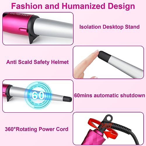 Descubre la mejor manicura y pedicura de LugoPulsa aqui 👈🏼 y pide cita Cono-Rizador-de-Pelo-Profesional-Tenacillas-de-Pelo-Ondulador-de-Pelo-Crea-Rizos-Suaves-y-Sueltos-Rizador-de-Ceramica-de-13-a-25-mm-para-Cabello-14-Temperatura-Ajustable-hasta-230C-Pantalla-Digital