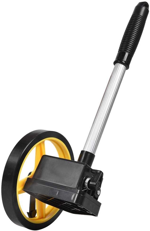 Measuring Wheel Portable Multiple Purpose Measuring Roller for Measuring Distances from 0-9999.9m with Telescopic Handle(Small Wheel)