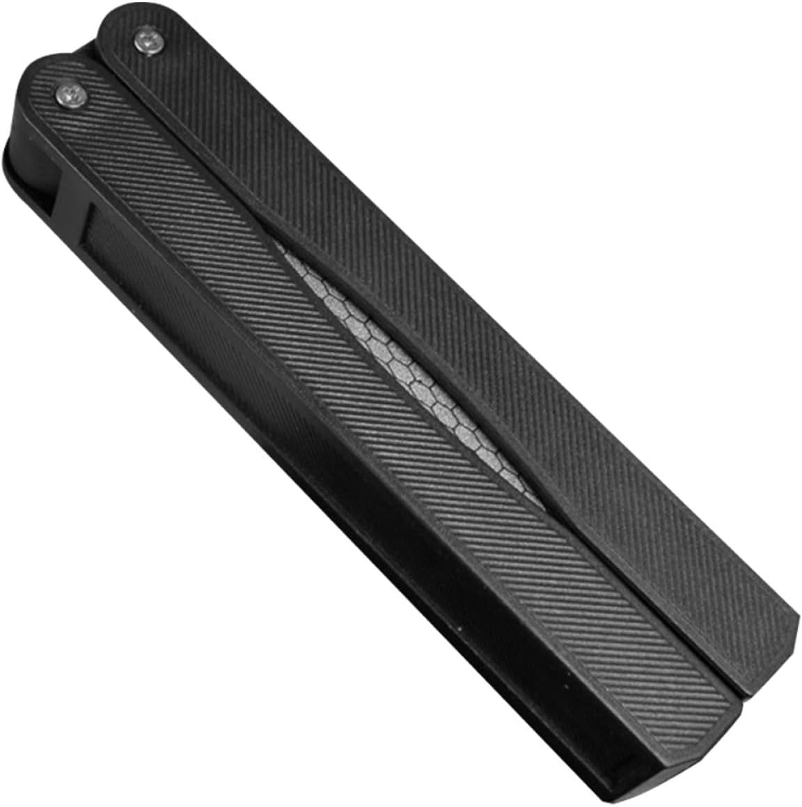 Veemoon Portable Outdoor Double-sided Knife Sharpener, Ergonomic Multi-function Sharpening Stone for Household Cutters and Scissors, Compact Kitchen Tool for Camping and Gardening Use