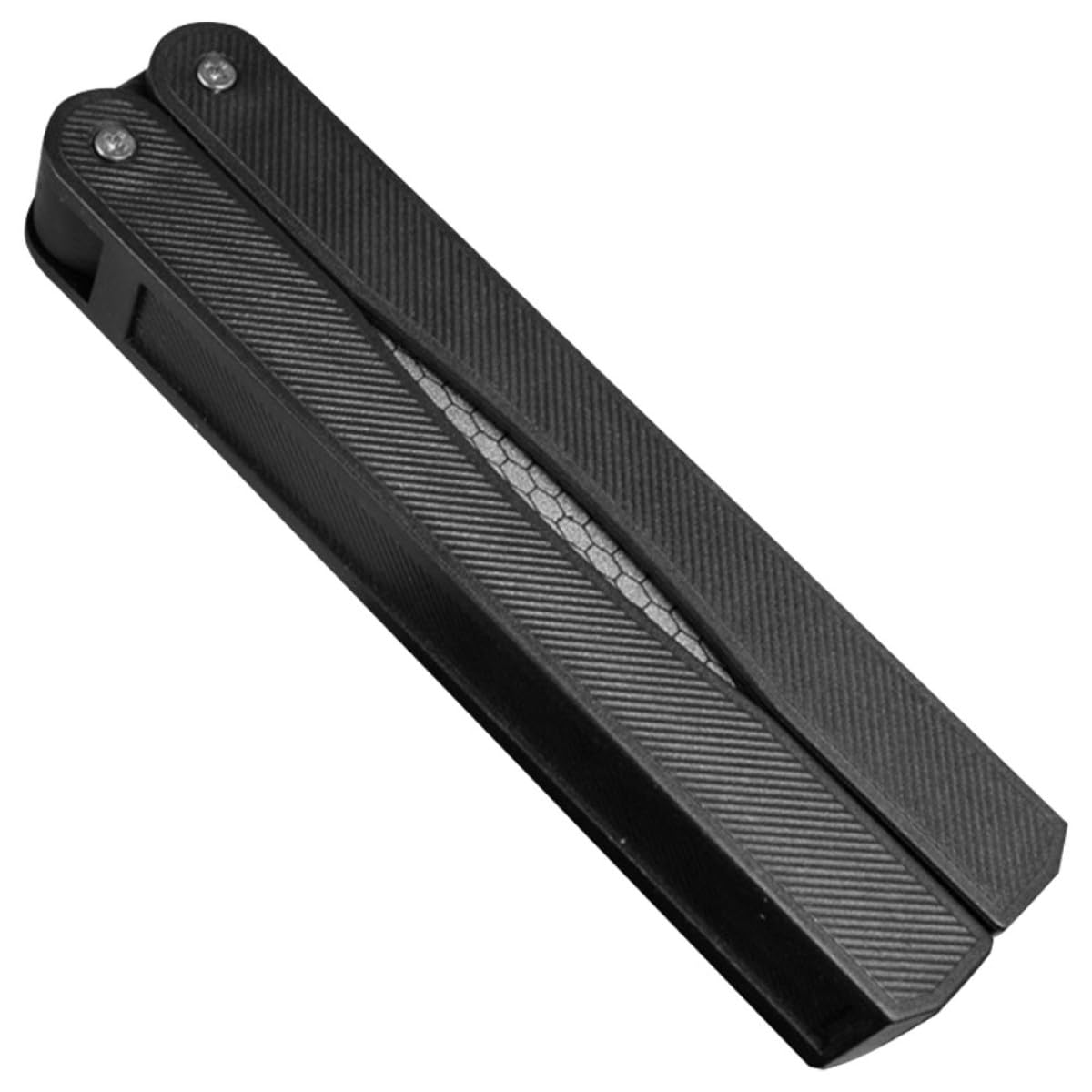 Veemoon Portable Outdoor Double-sided Knife Sharpener, Ergonomic Multi-function Sharpening Stone for Household Cutters and Scissors, Compact Kitchen Tool for Camping and Gardening Use