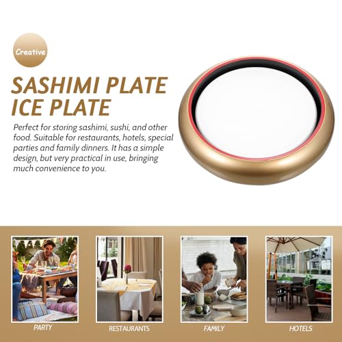 Plato redondo delicado para sushi y sashimi KESYOO miniatura 4