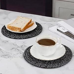 Trivets for Hot Dishes Heat Resistant Hot Pads 5 Pcs 8 Inches Trivet Mats for Hot pots and Pans Cotton Pot Holders for Kitchen Counter Home Essentials Farmhouse Decor