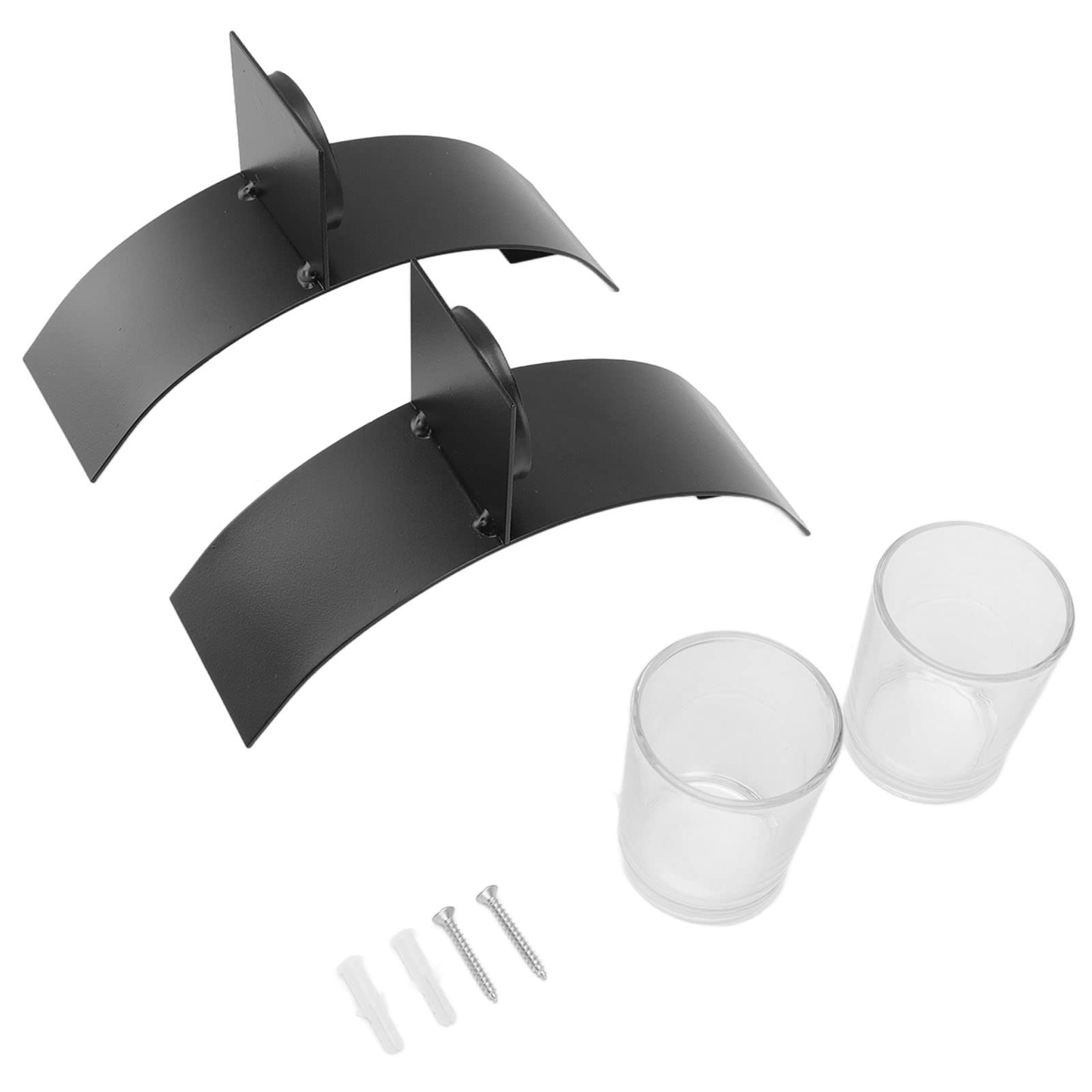 Yosoo Health Gear 2 Ensembles de Bougeoirs Muraux en Fer, Support de Plateau de Bougie en Forme d'arc Tridimensionnel, Ensemble de Deux Appliques pour Mariages, Décoration de Maison, Porche, Cour,
