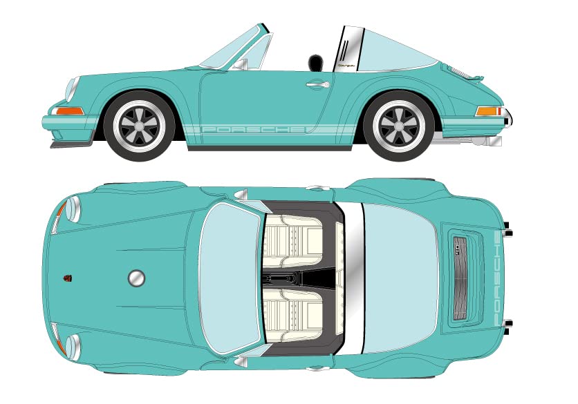 Amazon | Titan64 1/64 シンガー 911 (964) Targa ミント