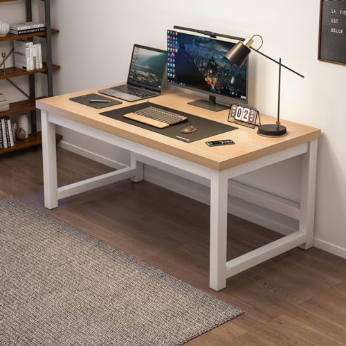 Escritorio de computadora para Oficina en casa, Escritorio de Estilo Moderno y Simple, Mesa de Lectura para Estudio, Escritorio de Juegos Grande, estación de Trabajo para Oficina en casa (47