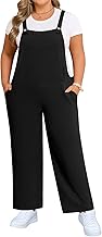 Womens Plus Size Jumpsuit for Women Overalls Summer Casual Adjustable Strap Rompers with Pockets
