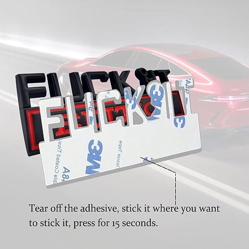 Miniatura 31 de Fuck IT Edition - Emblema para exteriores de automóvil, calcomanía 3D, emblema Fuck-IT Edition, calcomanía 3D para guardabarros, calcomanía de Azul