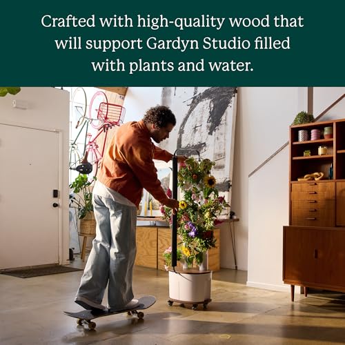 Gardyn Studio Dolly (a Rolling Cart Designed to Make Your Hydroponics Growing System Kit & Indoor Garden Tower Mobile) Easily Move Your Throughout Your Home While Protecting Your Floors