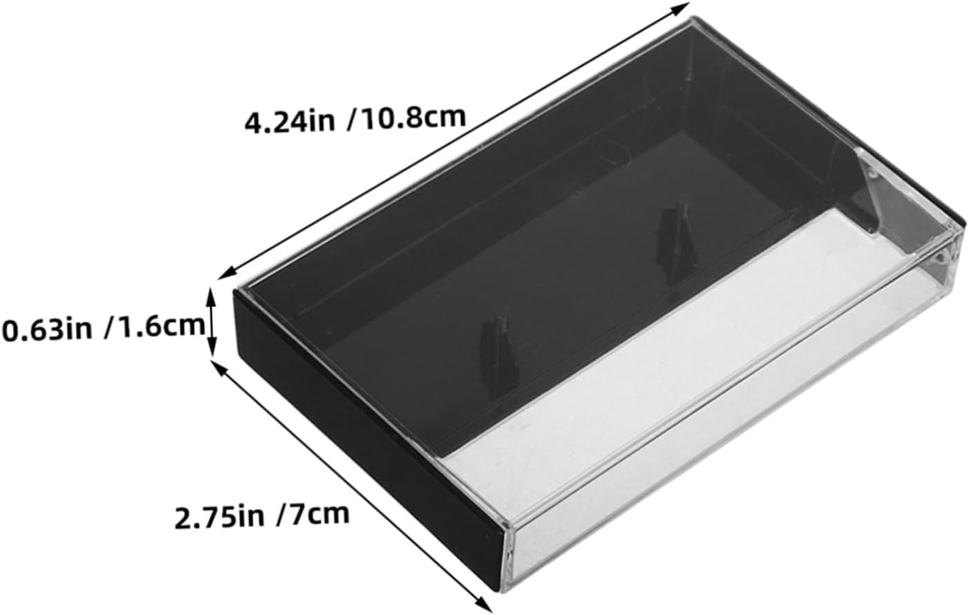 MERRYHAPY 18pcs Vintage Cassette Storage Boxes with Ample Capacity, Plastic Protective Design, Black Cassette Tape Container for Organized Storage and Travel