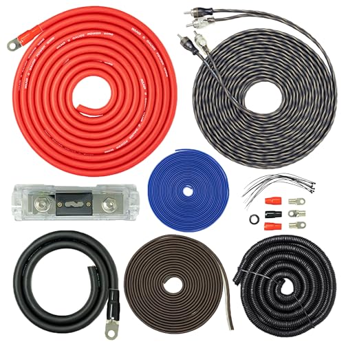 SoundBox PCK0, 0 Gauge Amp Kit Complete Amplifier Install Wiring Cables - 7500W