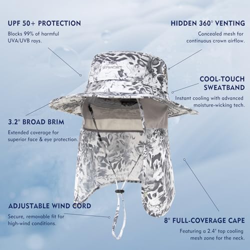 Image of Comhats Oversized XL XXL Waterproof UPF50+ Neck Flap Protection Cover Wide Brim Golf Packable Sun Hats for Men