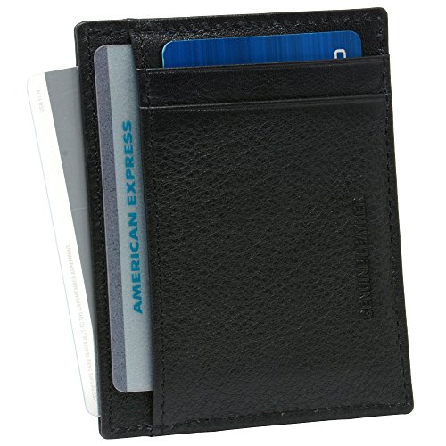 Alpine Swiss Double Diamond Mens RFID Money Clip Front Pocket Wallet Black2