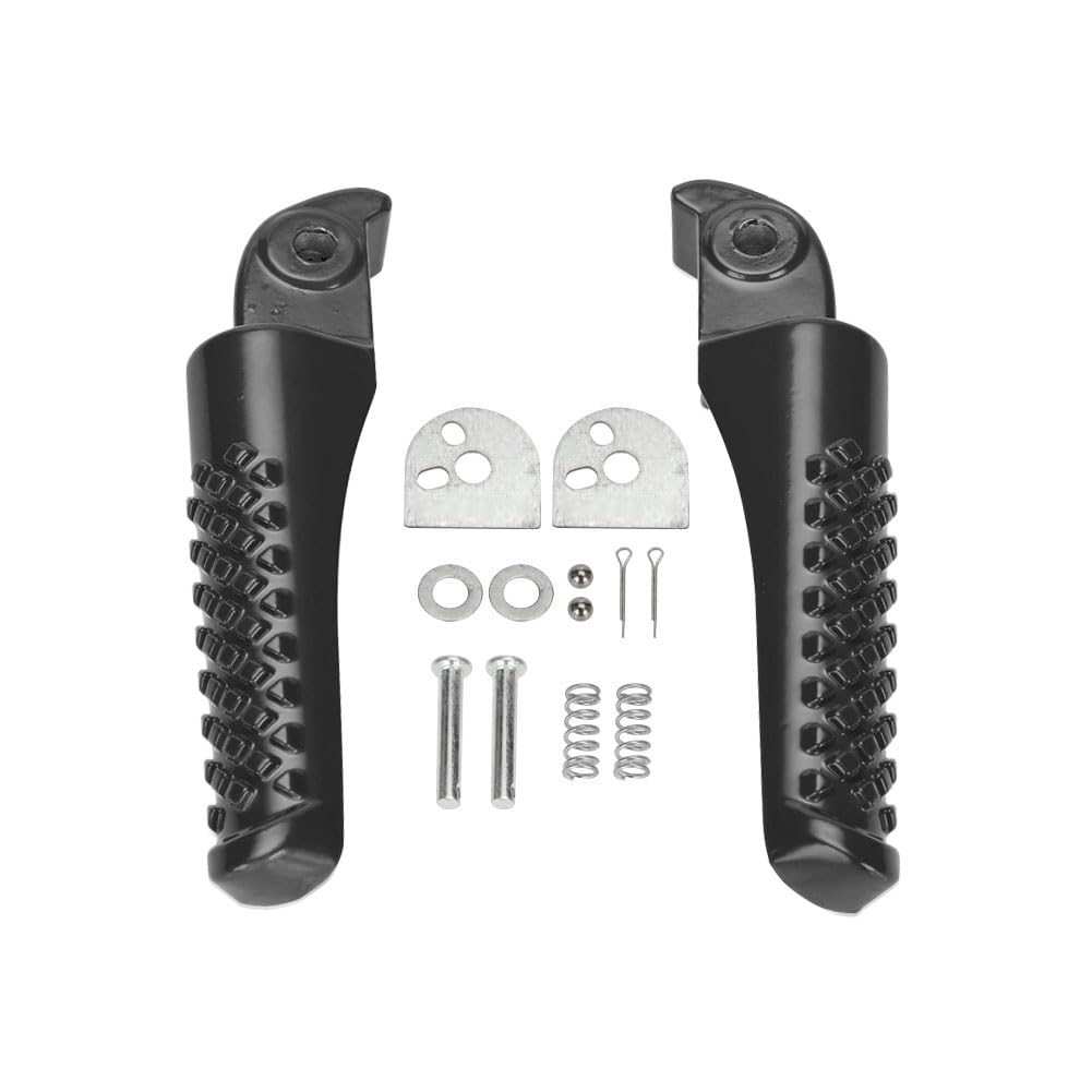Foot Pegs Set for Coleman Powersports BT200X / CC100X / CT100U Trail / CT200U Trail / CT200U-EX / CT200U-EXR Footrest Bracket Set Assembly for 100cc 3.0hp 196cc 6.5hp Mini Bike Dirt bike Parts Black