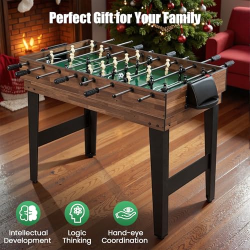 GYMAX 10 in 1 Multi Game Table, Combo Game Table w/Foosball, Hockey, Pool, Ping Pong, Shuffleboard, Bowling, Chess, Checkers, Backgammon, Stackable Combination Table Set for Home, Office, Bar - Thumbnail 3