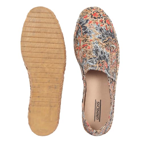 Image of Mens Espadrille Canvas Casual Shoes | Colour - Floral Multicolor