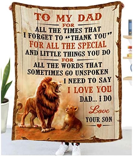 Personalized Throw Blanket to My Husband From Wife, Super Soft Blanket Message Letter Printed Quilt Warm Fleece Blanket for Bed Sofa Christmas Birthday Gift