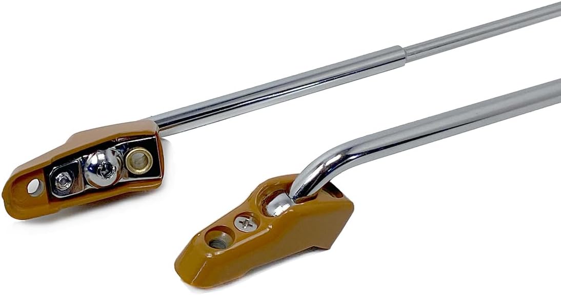 Sun Visor Support Brackets for Mercedes R107 C107 SL/SLC (1971–1989) – Chrome-Plated Left & Right Mounts, Multiple Color Options (Tobacco)