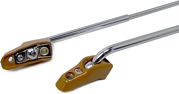 Sun Visor Support Brackets for Mercedes R107 C107 SL/SLC 19711989 Chrome-Plated Left & Right Mounts, Multiple Color Options Tobacco