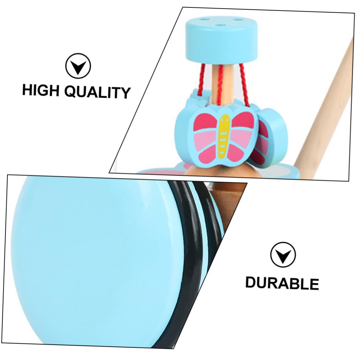 Toddmomy Boys and Girls Plaything Baby Buggy Walk Learning Trainer Toddler Trolley Wooden Push Cart Non-Slip Handle Random