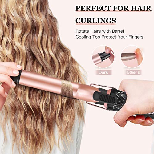 Curling Iron Set 6 in 1 BESTOPE Upgrade Hair Curler Curling Wand with Instant Heat Up Tourmaline Ceramic Barrels 0.35\'\' to 1.25\'\' & LCD Heat Control, Include Glove, Hair Clips, Storage Bag
