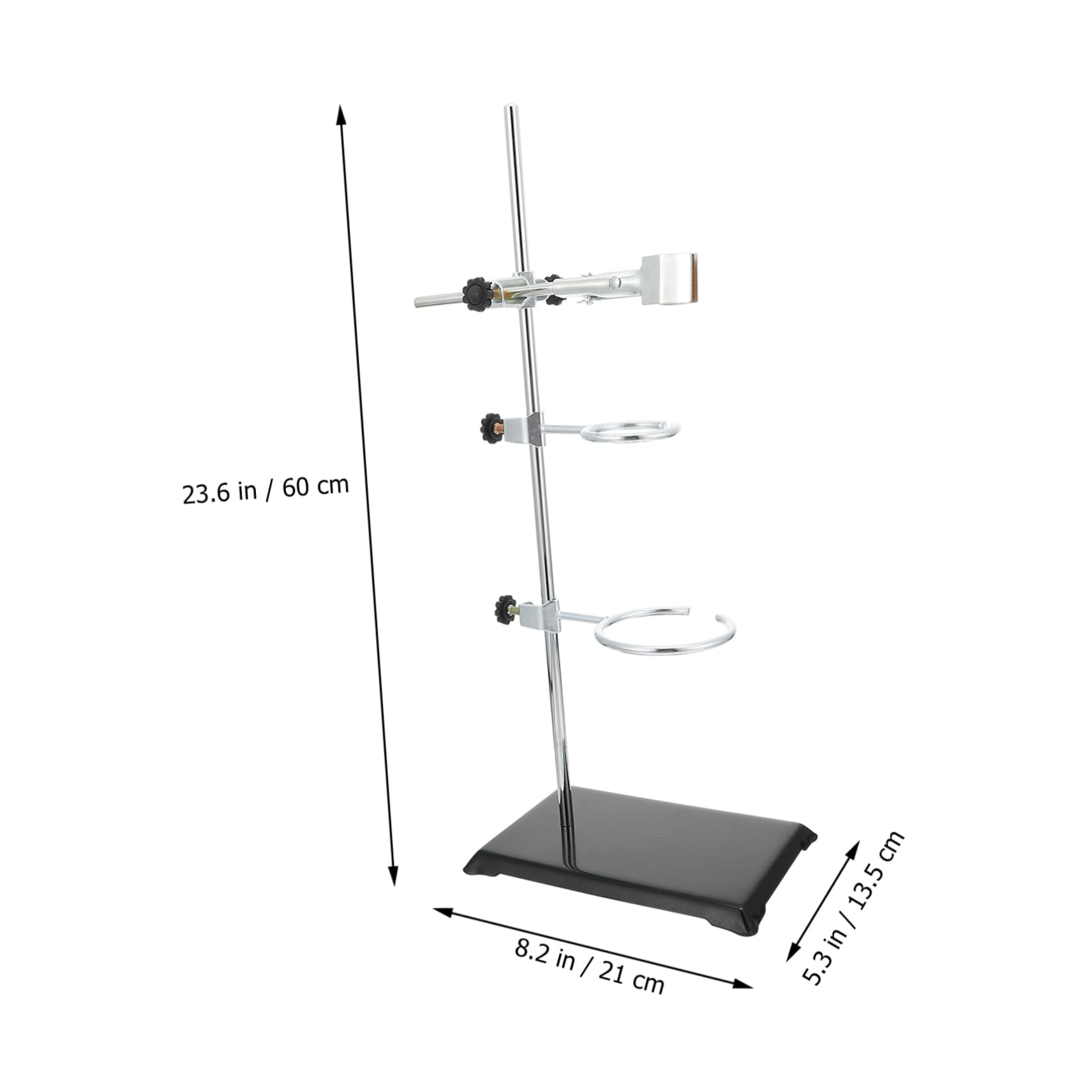 Gatuida Support pour Expérience de Chimie et Physique en Fer de Laboratoire Base Solide et Tige Détachable Équipement Standard pour Usage Scientifique