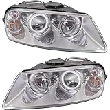 Garage-Pro Driver and Passenger Side Headlight for Volkswagen Touareg Base V6 V8 2004-2007 Halogen With bulb(s) Models With Halogen Headlamps, Built To November 2006 Replaces# 7L6941018BK