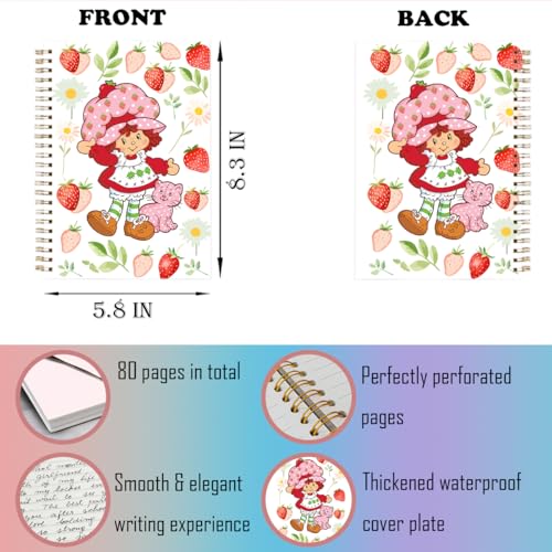 Carnet de notes à spirales 14x21 cm couverture rigide pour fille - 7