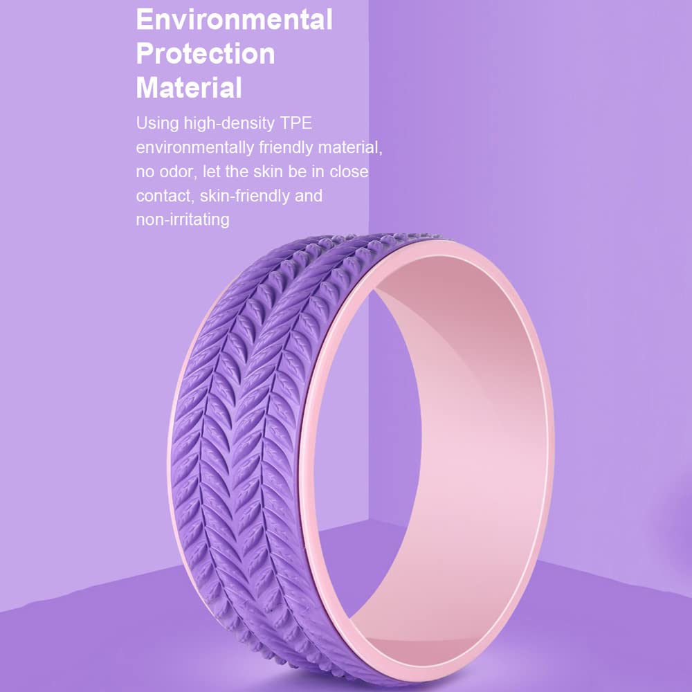 3D Fitness Yoga Rückenrolle Design Anti Rutsch Yoga Rolle Pilatus Rand Doppelfarbe Yoga Rad Trainingsgerät,Rosa
