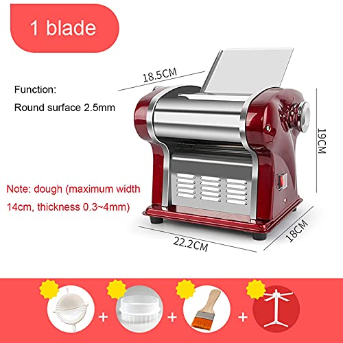 HAOGUO Elektrische Nudelmaschine, Automatische Nudelmaschine, Edelstahl Nudelmaschine, 4 in 1 Teigroller… – Bild 3