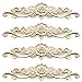 4 Pièces Moulure Decorative Bois, Decorative Bois Artisanat, Porte en Bois Sculpté, Applique Décorative en Bois Sculpté pour Armoires Fenêtres Armoires Miroirs Meubles Décor (Bois)