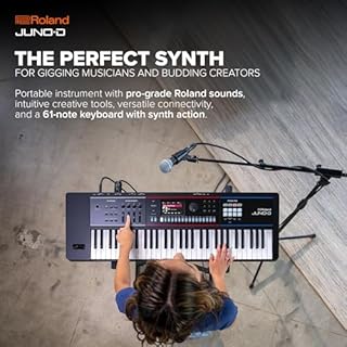Roland JUNO-D6 Synthesizer | 61-Note Keyboard with Synth Action | ZEN-Core Engine with Over 3800 Onboard Sounds | Intuitive Creative Tools | USB-C Audio/MIDI Interface for Mobile & Computers