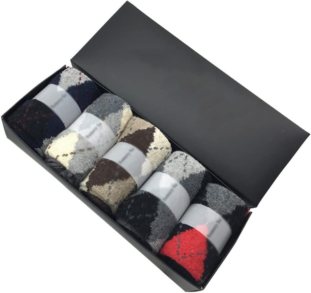 5 Pairs/Lot Wool Socks Male Men Cashmere Comfortable Long Mens Gift