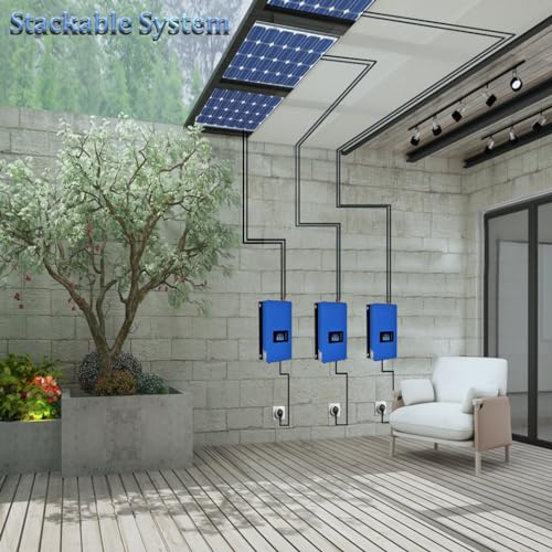 Inversor empilhável Y&H 1000W Grid Tie com sensor limitador de potência Entrada solar DC26-60V Saída