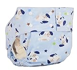ABDL Diapers Adult Printed Diaper, Unisex - Dog and Light Blue Leak Proof, Super Absorbent Diaper, Adult Diaper Cover/Wrap, Winter Warm Fabric ABDL Japanese Standard