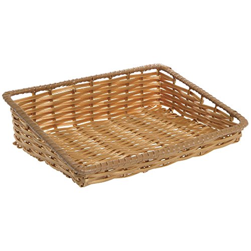 Hubert K424-12FT NAT Natural Plastic Tapered Produce Basket thumb #1