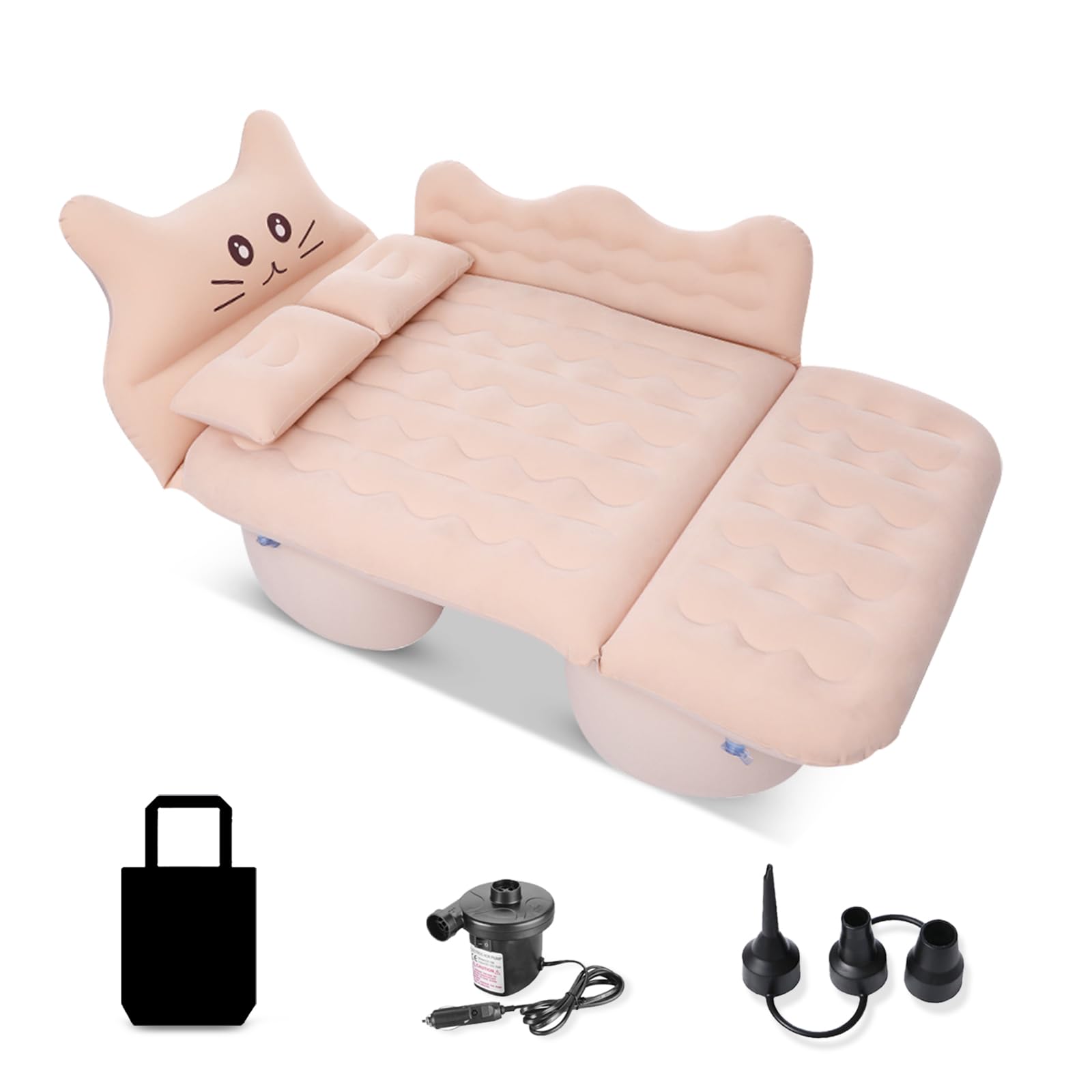 Matelas Pneumatique Voiture Ergocar - Siège Arrière Gonflable Chat - Pour Camping Et Voyages