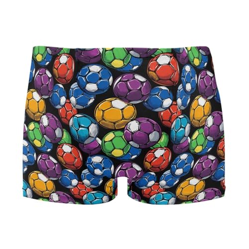 Colorful Football Mens Swim Trunk Swimwear Bathing Suit Swim Brief Square Leg Board Short S B0403992