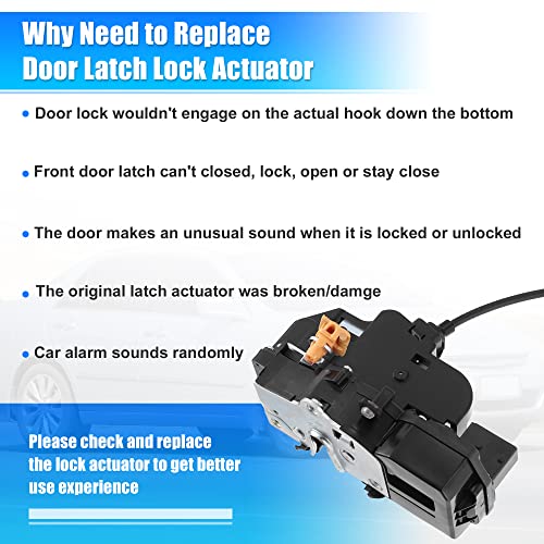Image of X AUTOHAUX Front Left Side Door Lock Actuator Motor for Hummer H2 2008-2009 25840361 25847699 20785787
