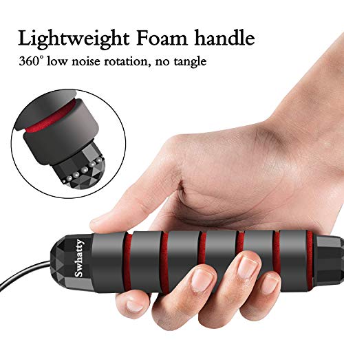 image for Swhatty Jump Rope, Tangle-Free Ball Bearings Rapid Speed Jump Rope, Ad