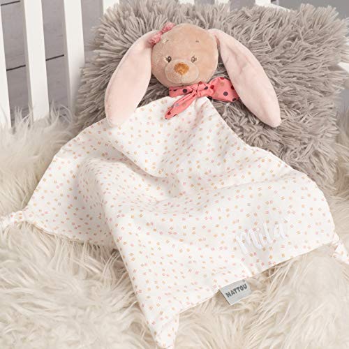 Schmusetuch nature Hase mit Name