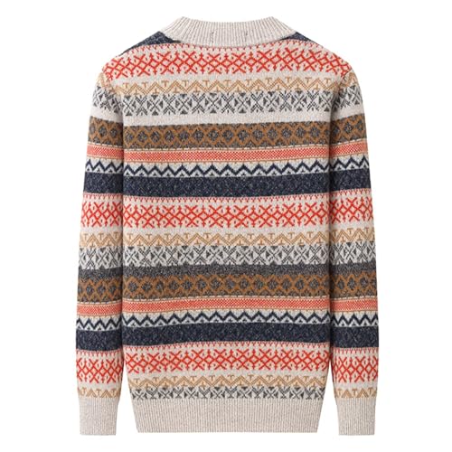 Rivccku Men`s Jumper 100% Pure Cashmere Long Sleeve Pullover Knitted Sweaters for Jumpers2